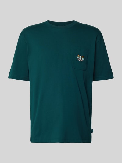 adidas Originals T-shirt met borstzak en labelstitching Donkergroen - 2