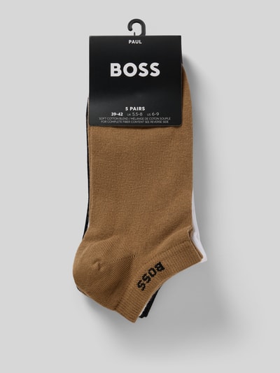 BOSS Skarpety do sneakersów w 5-częściowym wielopaku z detalem z logo Orzechowy 3