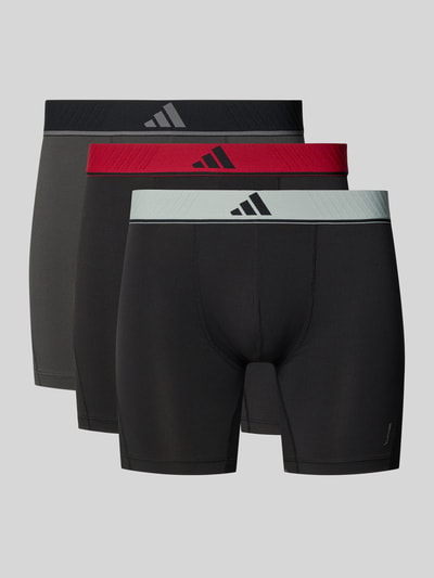 Produktfoto, Trunks im 3er-Pack mit elastischem Logo-Bund von adidas Sportswear, Optik: Unifarben, Logo-Print, Bundabschluss: Elastisch, Multipack: 3er-Pack, Materialverarbeitung: Jersey