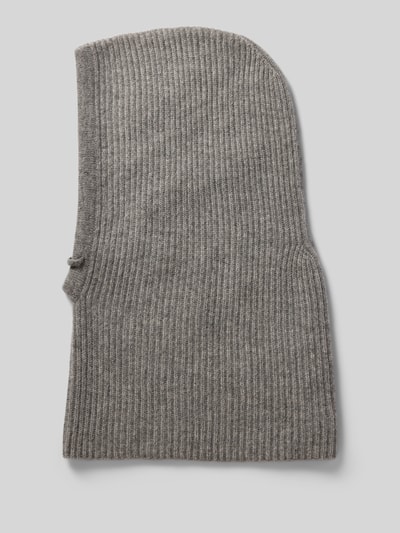Seeberger Balaclava aus reinem Kaschmir in Strick-Optik Mittelgrau 1