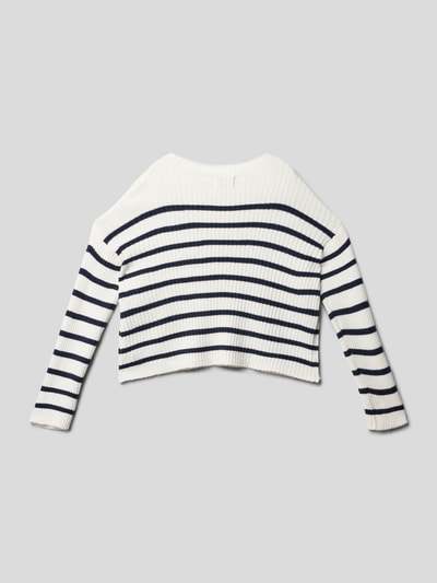 Tom Tailor Gebreide pullover met streepmotief Offwhite - 3