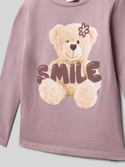 s.Oliver RED LABEL Bluzka z długim rękawem o kroju regular fit z mieszanki dżerseju i bawełny Fiołkoworóżowy 2