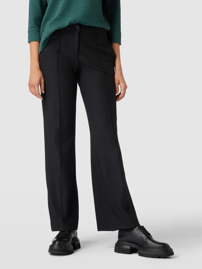 Brax Stoffen broek met bandplooien Zwart - 4