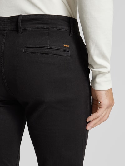 BOSS Orange Slim Fit Chino mit Gürtelschlaufen Black 3