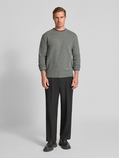 ANNARR Pullover van merinowol, model 'RAGI' Middengrijs - 1