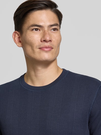 BOSS Regular Fit T-Shirt aus Baumwoll-Mix Marine 3