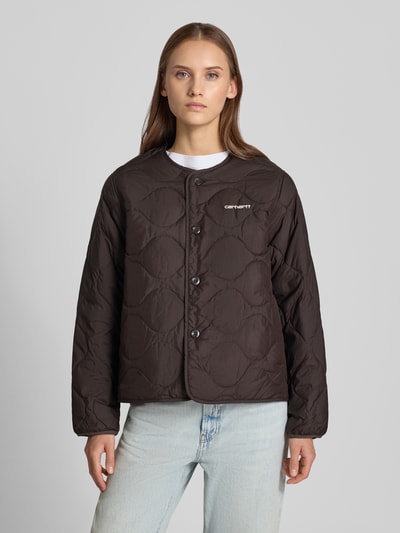 Carhartt Work In Progress Steppjacke mit Logo-Stitching Modell 'Skye' Schoko 4