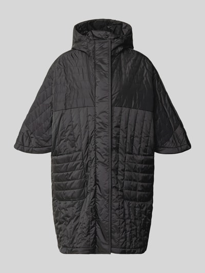 MM Kurtka pikowana o kroju oversized z rękawami nietoperzowymi model ‘ORAZIO’ Czarny 2