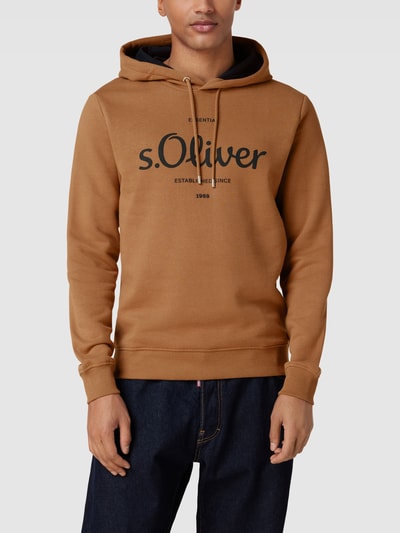 s.Oliver RED LABEL Hoodie mit Label-Print Camel 4