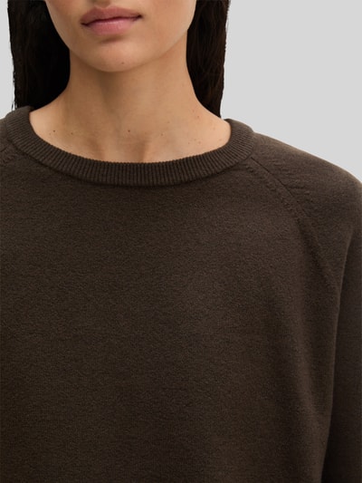 Marc O'Polo Pullover aus Wolle mit Raglanärmeln Dunkelbraun 3