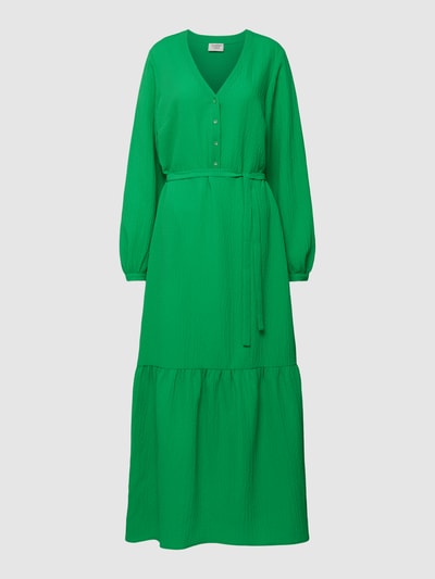 Another Label Maxi-jurk met V-hals, model 'Ghalia' Groen - 2