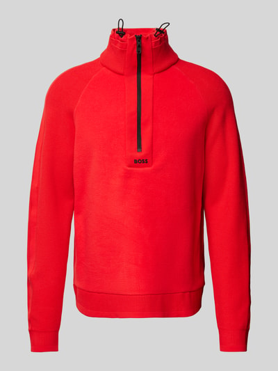 BOSS Green Sweatshirt met opstaande kraag, model 'Zartic' Kersenrood - 2