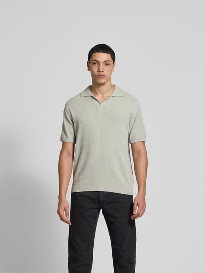 Closed Regular Fit Poloshirt in Strick-Optik Kitt 4