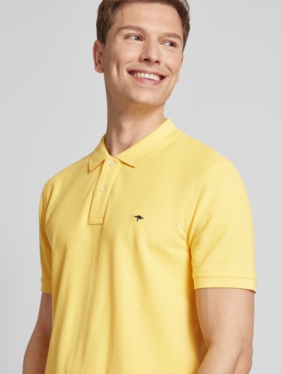 Fynch-Hatton Regular fit poloshirt met logostitching Geel - 3