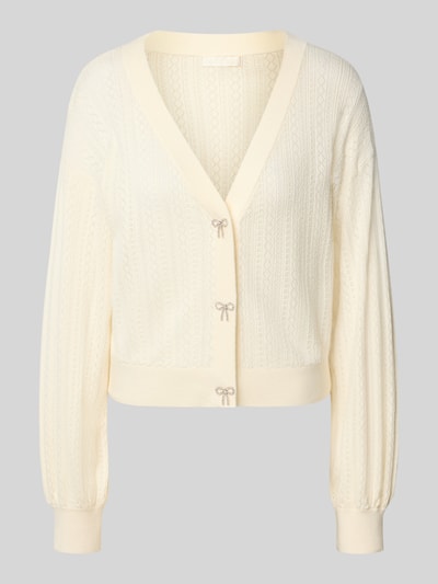 Guess Gebreid jack van viscosemix met V-hals, model 'LYLA' Wit - 2