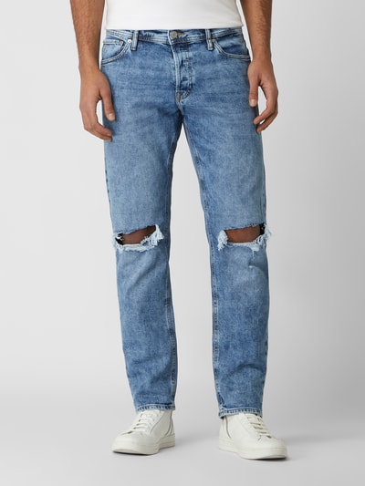 Jack & Jones Straight Fit Jeans aus Baumwoll-Mix Modell 'MIKE' Jeansblau 4