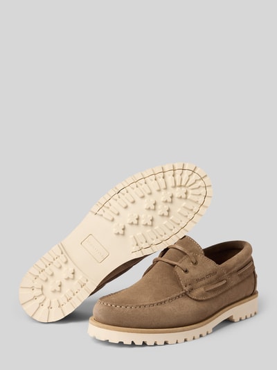 Marc O'Polo Schnürschuhe aus Veloursleder Modell 'LEVI 1B' Taupe 4