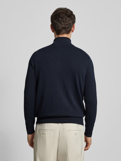 bugatti Strickjacke mit Stehkragen und Steppnähten Marine 5