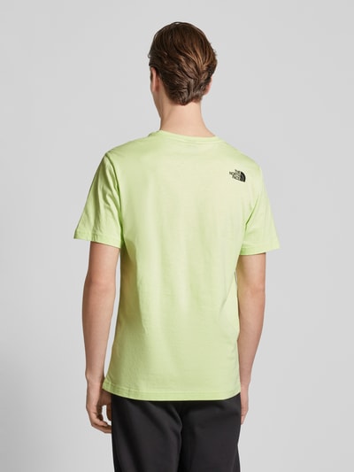 The North Face T-shirt met labelprint, model 'FINE' Lichtgroen - 5