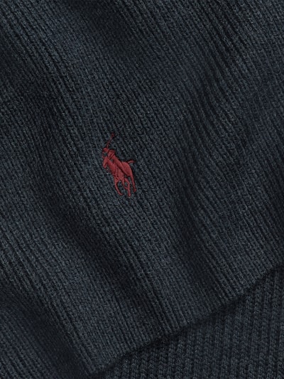 Polo Ralph Lauren Schal aus reiner Wolle mit Logo-Stitching Anthrazit 2
