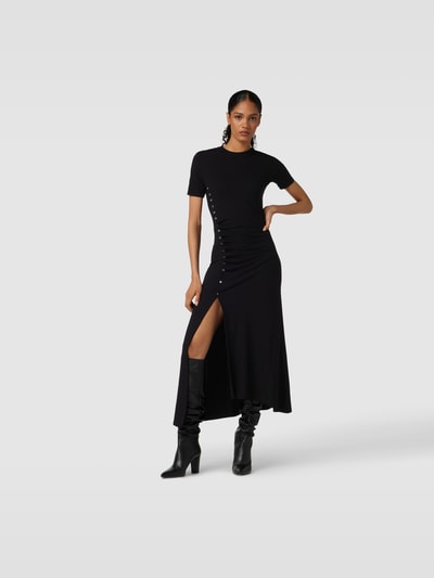 Rabanne Abendkleid mit Zierknöpfen Black 1