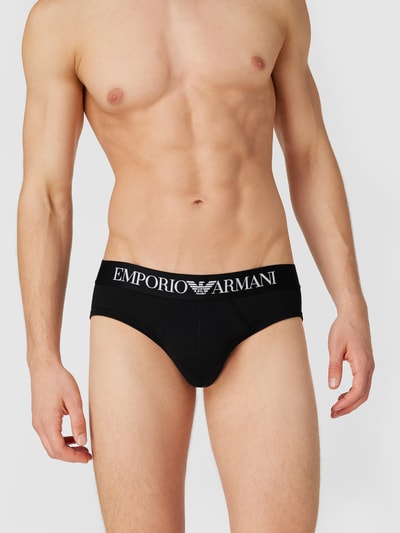 Emporio Armani Slip met stretch Zwart - 1