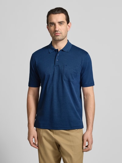 Christian Berg Men Koszulka polo o kroju regular fit z brustaszą Ciemnoniebieski 4