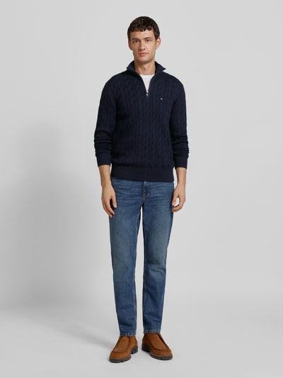 Tommy Hilfiger Regular fit schipperstrui van puur katoen Marineblauw - 1