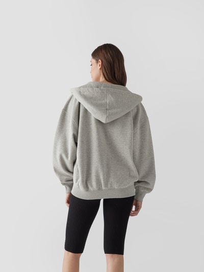 Anine Bing Oversized Sweatjacke mit Kapuze Hellgrau 5