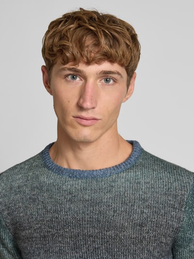 Blend Gebreide pullover met ronde hals, model 'DANNIE' Lichtblauw - 3