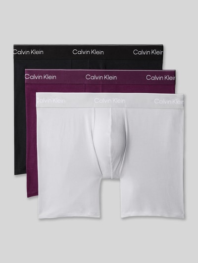 Calvin Klein Underwear Pant & Trunk aus Baumwoll-Mix im 3er-Pack Modell 'BOXER BRIEF' Hellgrau 2