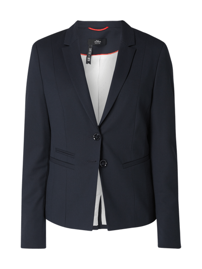 s.Oliver BLACK LABEL 2-knoops blazer met geweven structuur Marineblauw - 2