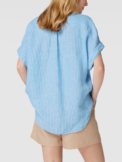 Polo Ralph Lauren Linnen blouse met maokraag, model 'ALEN' Lichtblauw - 5