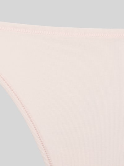 Produktfoto, String mit seitlichen Label-Bundeinsätzen Modell 'HUGO ID STRING' von HUGO in unifarbener Optik, Baumwoll-Mix, elastischer Bund, Label-Schriftzug, feine Textur.