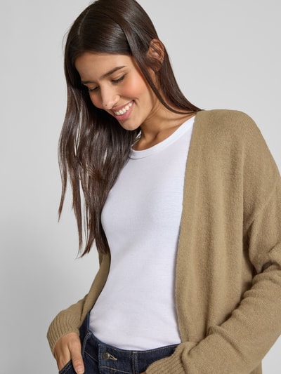 Milano Italy Gebreid jack met opengewerkte voorkant Zand - 3