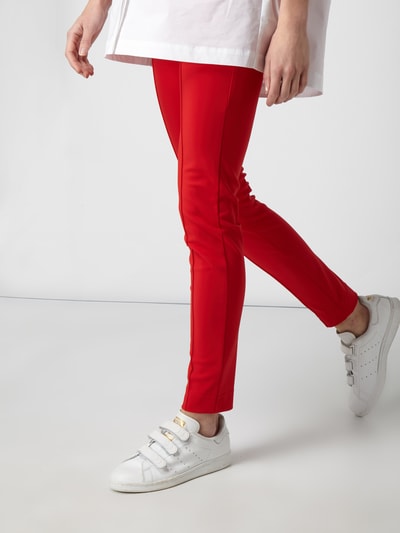 Raffaello Rossi Spodnie ze streczu z paskami w kontrastowym kolorze Czerwony 4