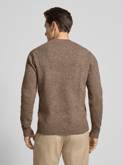 Casual Friday Gebreide pullover met ribboorden, model 'BRIAN' Taupe gemêleerd - 5