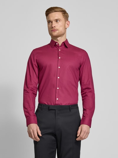 Jake*s Slim Fit Business-Hemd mit Knopfleiste Fuchsia 4