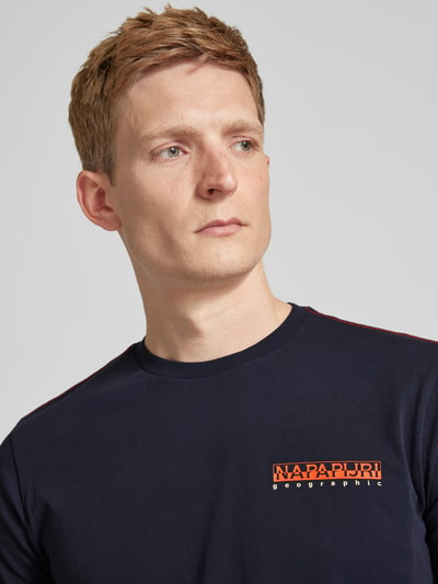 Napapijri T-Shirt mit Rundhalsausschnitt Modell 'GRAS' Marine 3