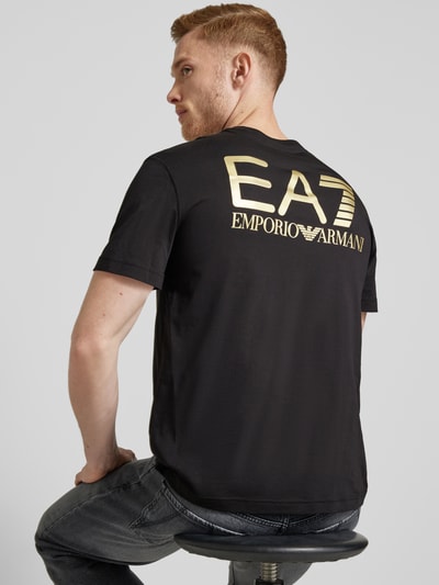 EA7 Emporio Armani T-Shirt mit Label-Patch Black 3