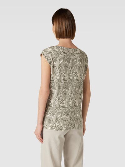 Montego T-shirt z przeszytą zakładką na rękawach Trzcinowy 5