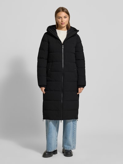 NAUTGÅRD Gewatteerde lange jas met Sorona® Aura-vulling Zwart - 4
