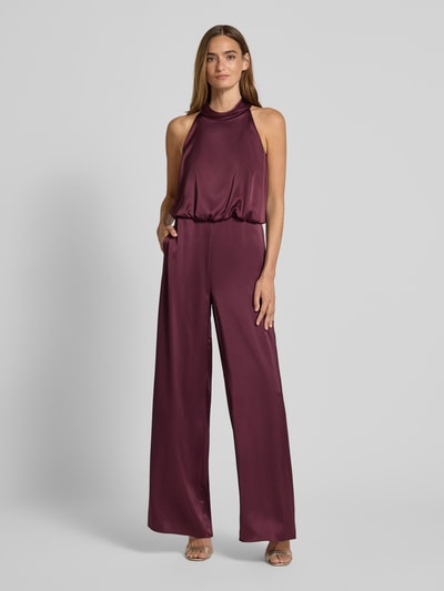 V by Vera Mont Regular Fit Jumpsuit mit Strukturmuster Bordeaux 4