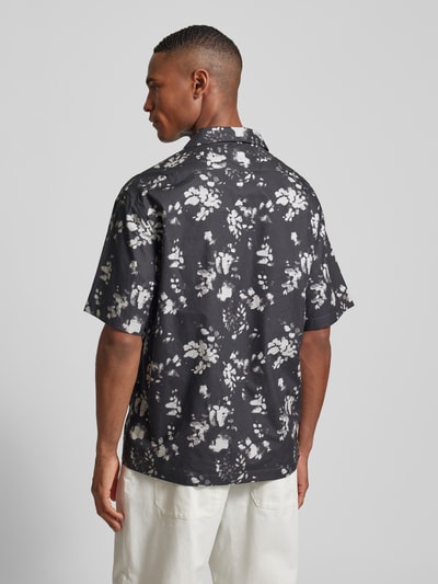 ANNARR Regular fit vrijetijdsoverhemd met all-over print, model 'FRED' Zwart - 5