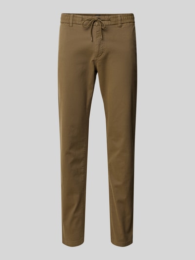 BOSS Orange Tapered Fit Chino mit Tunnelzug Oliv 2