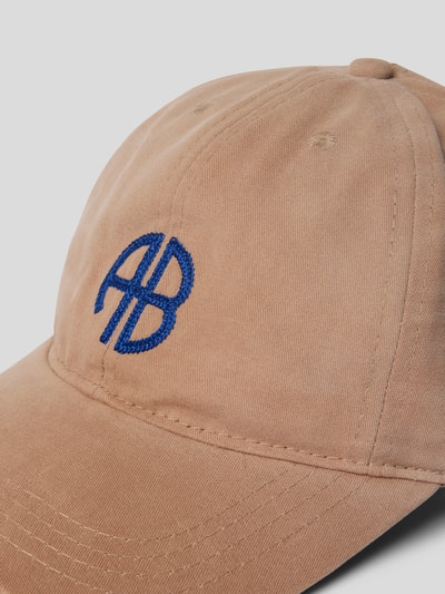 Anine Bing Cap mit Label-Stitching Camel 3