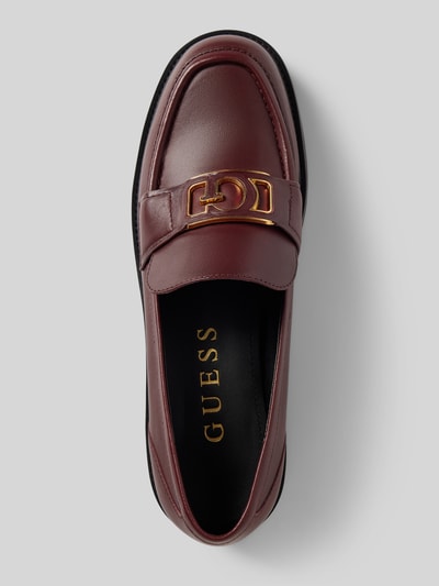 Guess Loafer mit Label-Detail Bordeaux 3