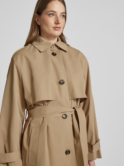 Jake*s Casual Trenchcoat met strikceintuur Beige - 3