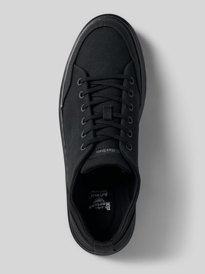 Produktfoto, sneakersy z detalem z logo model 'Brookline' od Dr. Martens, krój zaokrąglony, wiązanie, wysokość obcasa 4 cm, wysokość cholewki 6 cm, szerokość w rozmiarze 44: 9 cm, czarny kolor, gładka tekstura