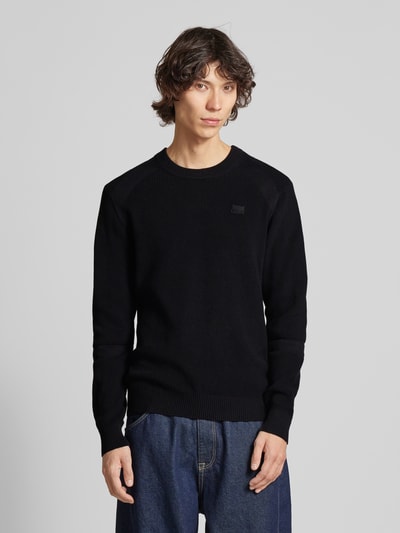 G-Star Raw Strickpullover mit Label-Stitching Black 4